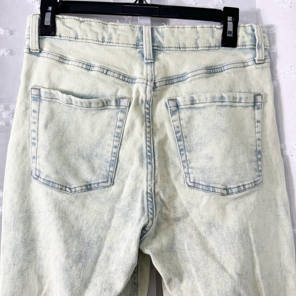 👀 311. Wild Fable 90s High Rise Straight Jeans Sz 8 – Green Acid Wash Retro Look - Picture 5 of 9